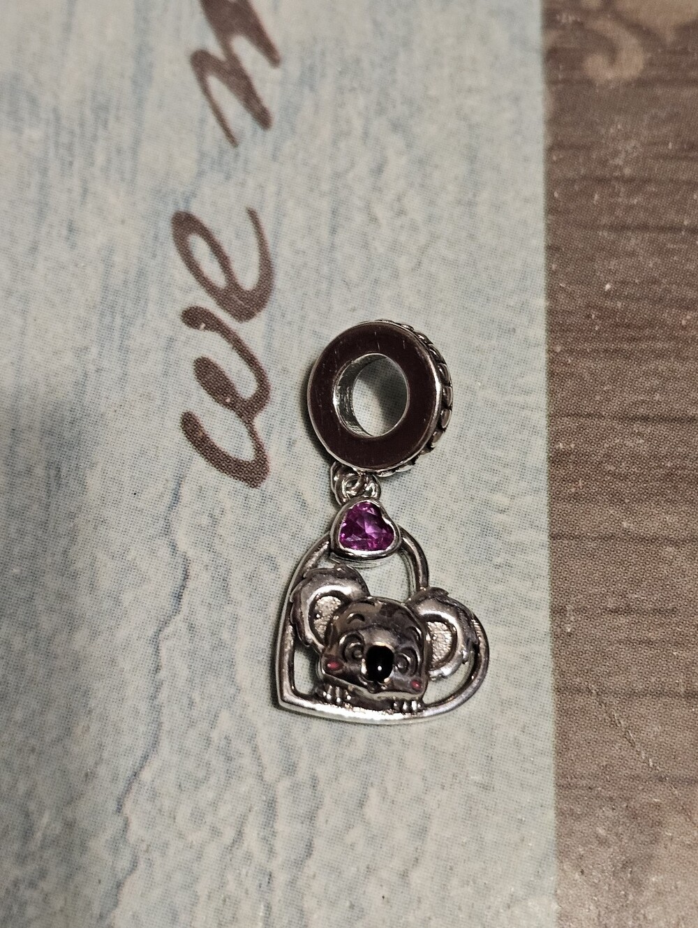 Sterling Silver 925 Koala Bear Charm Pendant